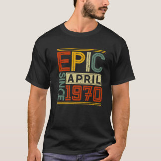 T-shirt Epic Depuis Avril 1970 Hommes Vintages Femmes 52E 