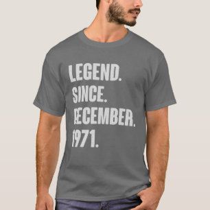 T-shirt Epic Depuis Décembre 1971 Cadeau Anniversaire Pour
