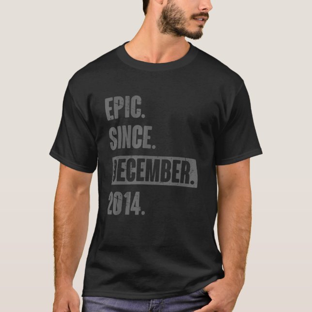 T-shirt Epic depuis décembre 2014 8 Ans 8e Anniversaire B (Devant)