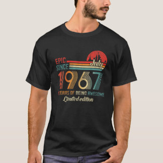T-shirt Epic Depuis Juillet 1967 54 Ans Né Juillet 1967