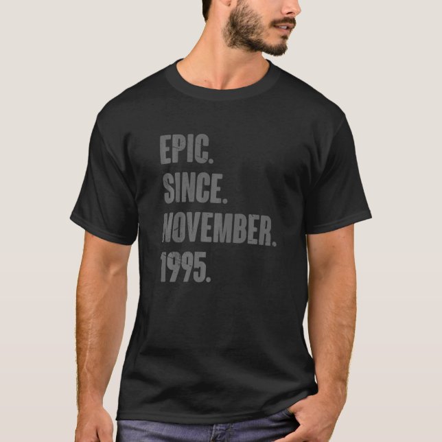 T-shirt Epic depuis novembre 1995 27 Ans 27ème Anniversair (Devant)