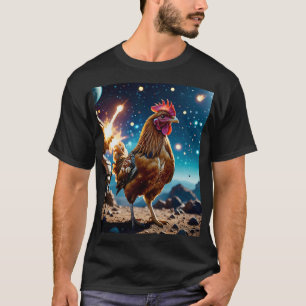 T-shirt Epic Spatial Poulet Cosmique Bataille Tee