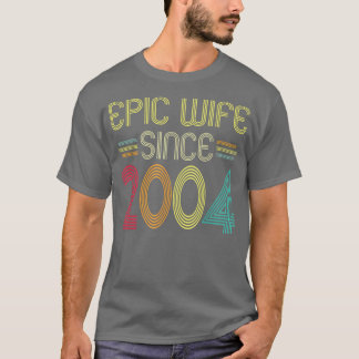 T-shirt Epic Wife Since 2004  Her 18th Wedding Anniversary