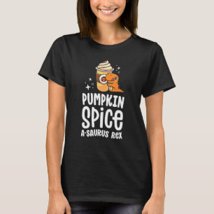 T-shirt Épice citrouille A Saurus Rex Fall Dinosaur Café L