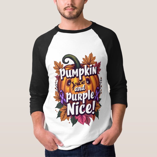 T-shirt Épices citrouilles et pourpre Nice : Funny Fall Aw (Devant)
