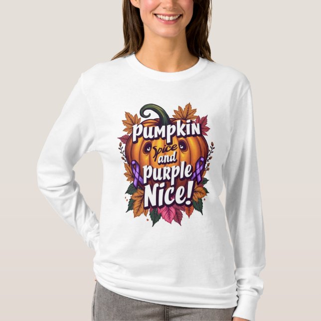 T-shirt Épices citrouilles et pourpre Nice : Funny Fall Aw (Devant)