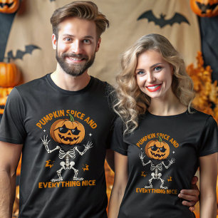 T-shirt Épices citrouilles Et Tout Joli Tête Citrouille