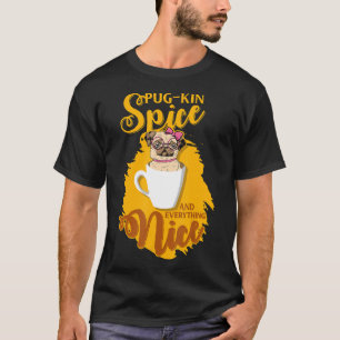 T-shirt Épices citrouilles Et Tout Nice Carlin Kin Fall Fu