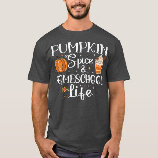 T-shirt Épices citrouilles et vie d'école à domicile autom