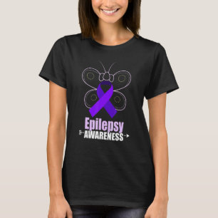 T-shirt Épilepsie de papillon Épilepsie de ruban Décerbate