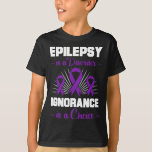 T-shirt Epilepsie Guerrier Epileptique Jour Purple Ribbon 