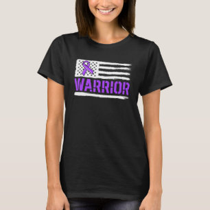 T-shirt Epilepsie Guerrier Ribbon Purple Epilepsie Sensibi