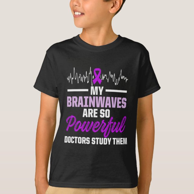 T-shirt Epilepsy Awareness Epileptic Warrior Survivor  (Devant)