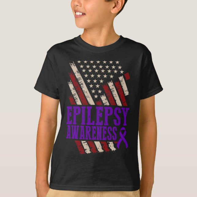 T-shirt Epilepsy Awareness Epileptic Warrior Survivor 17  (Devant)