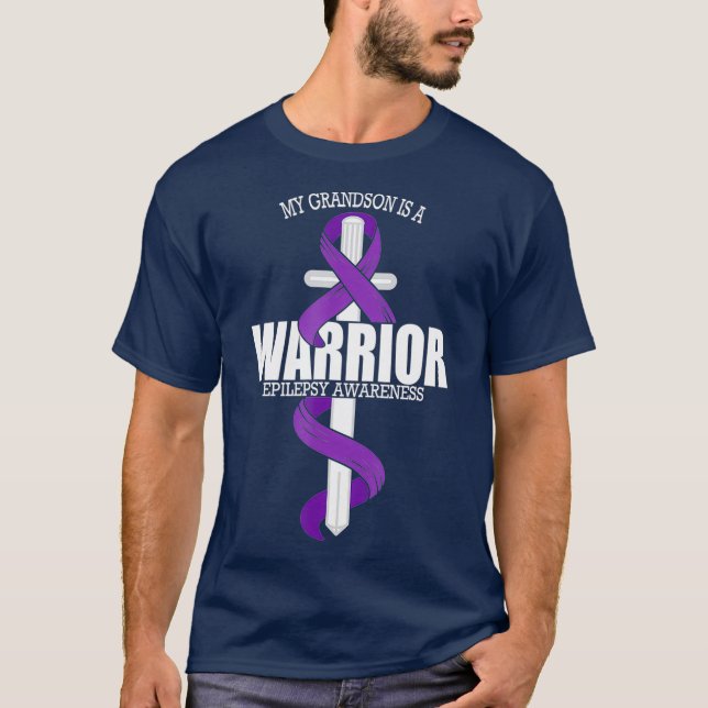 T-shirt Epilepsy Warrior Grandson Epilepsy Sensibilisation (Devant)
