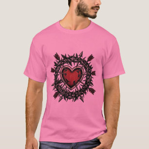 T-shirt Épines et Flèches Chemise coeur en flash de tato