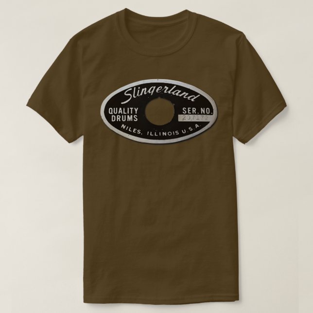 T-shirt Épingle à tambour rétro de la région des Slingers (Design devant)