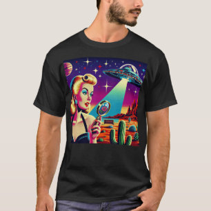 T-shirt Épingle Rétro UFO