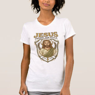 T-shirt Épinglette en émail Jésus Style Épinglette en émai