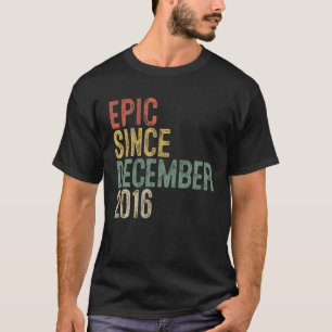 T-shirt Épique depuis décembre 2016 Cadeau 5 ans 5ème anni