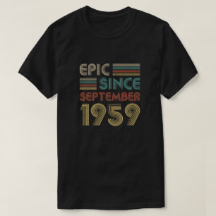 T-shirt Épique Depuis Septembre 1959 60E Cadeau Anniversa