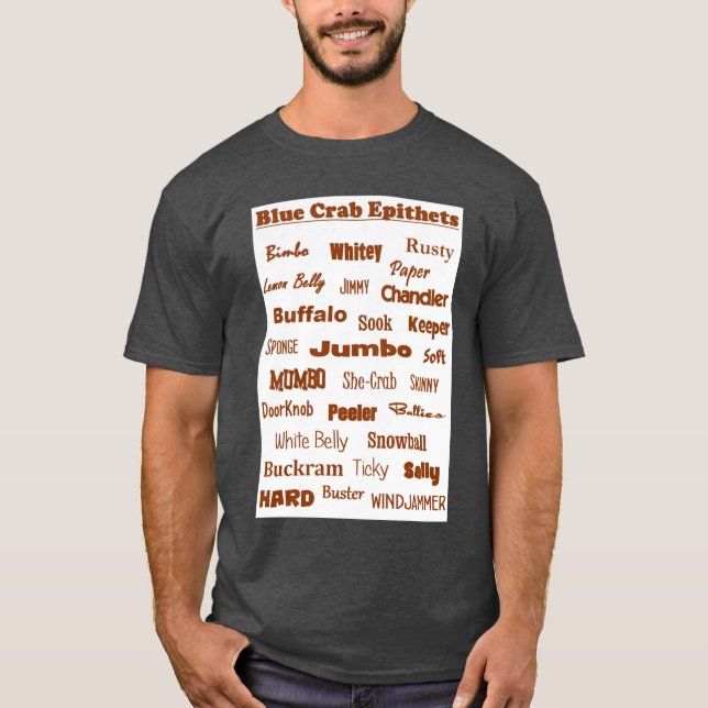 T-shirt Epithets de la baie de Chesapeake (Devant)