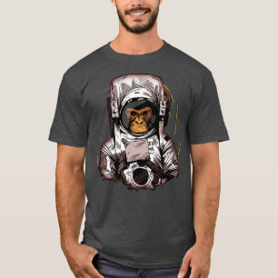 T-shirt Eplore spatiale vintage Voyage Astronaut Monkey Ar