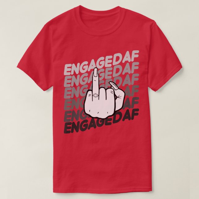 T-shirt Épouse À Engager AF Mariage Ring Futur Mme. (Design devant)