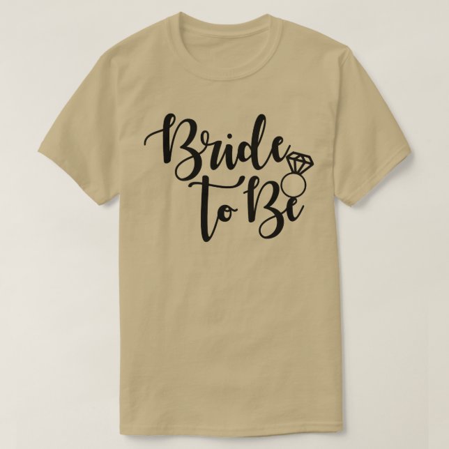 T-shirt Épouse À Être Mariage Futur Ring Mme. (Design devant)