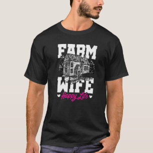 T-shirt Épouse de fermier heureuse tracteur agriculteur ag