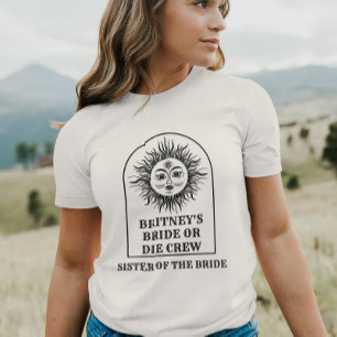 T-shirt Épouse de Fête des mariées céleste ou tribu de la 