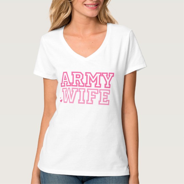 T-shirt Épouse de l'armée (Devant)
