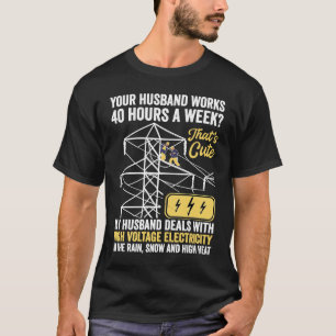 T-shirt épouse de monteur en électricité citation de l'épo