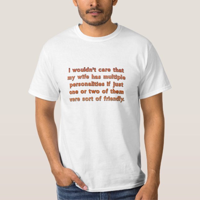 T-shirt Épouse de personnalité amicale (Devant)