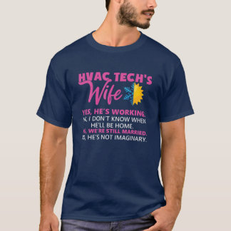 T-shirt Épouse de technologie HVAC Drôle Technicien Épouse