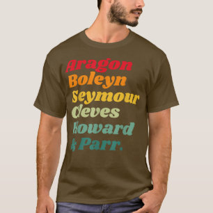 T-shirt Épouse D'Histoire Britannique D'Henri VIII
