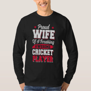 T-shirt Épouse du joueur de cricket entraîneur de cricket