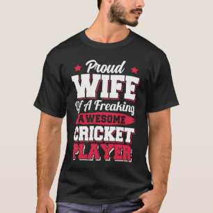 T-shirt Épouse du joueur de cricket entraîneur de cricket