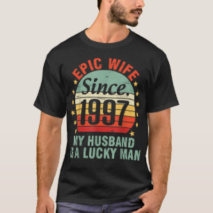 T-shirt Épouse épique depuis 1997 Mon mari est un homme ch