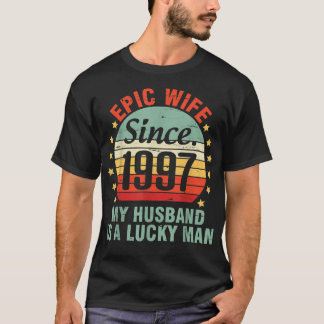 T-shirt Épouse épique depuis 1997 Mon mari est un homme ch