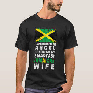 T-shirt Épouse jamaïcaine drôle et prétentieuse Drapeau ja