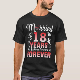 T-shirt Épouse Mariée 18 Ans Et Regrettant