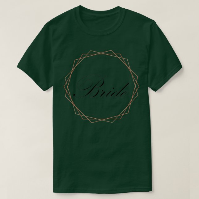 T-shirt Épouser le lettrage élégant en noir avec cadre (Design devant)