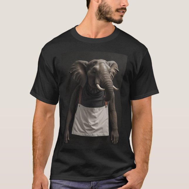 T-shirt Epouvantable éléphant de Cuisine (Devant)