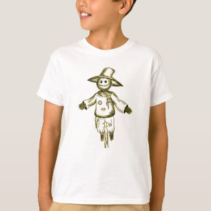 T-shirt Épouvantail d'Halloween effrayant en ligne d'art d