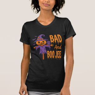 T-shirt Épouvantail graphique Halloween Bad et Boo Jee