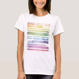 T-shirt Equality Love Rainbow Brush Strokes LGBTQ ID656