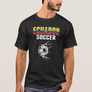T-shirt Equateur Bal De Football Sur Net Equatorien Footba
