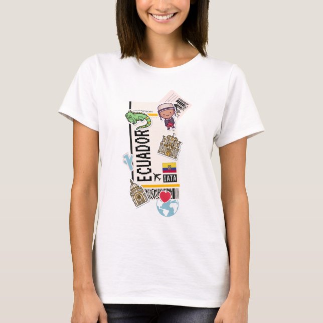 T-SHIRT ÉQUATEUR DE PASSE D'EMBARQUEMENT (Devant)