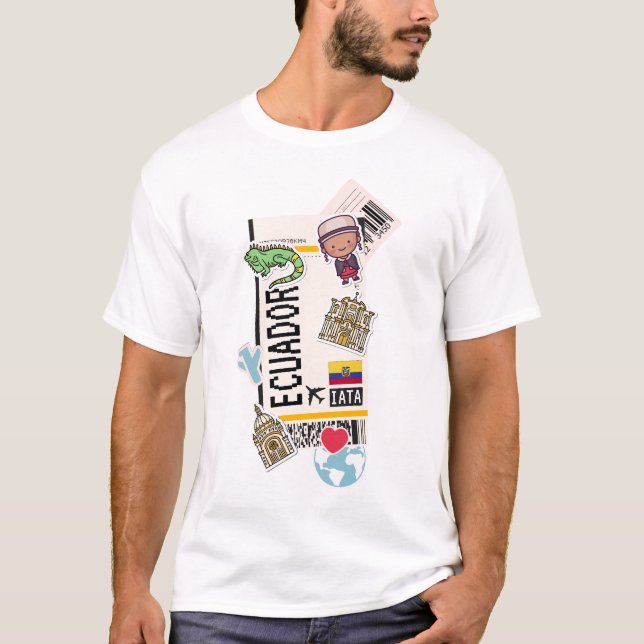 T-SHIRT ÉQUATEUR DE PASSE D'EMBARQUEMENT (Devant)